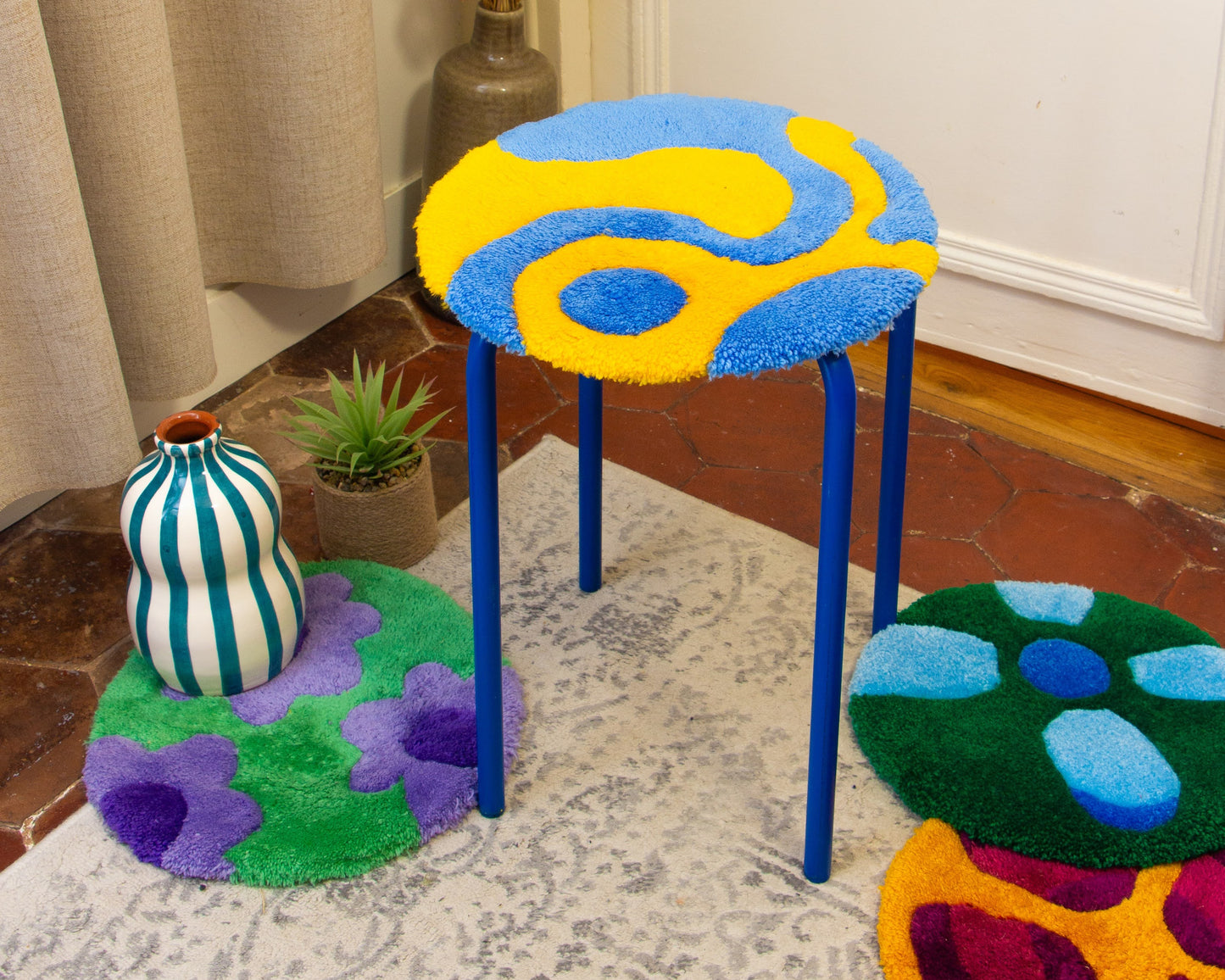Créer ton propre tapis ou assise de tabouret