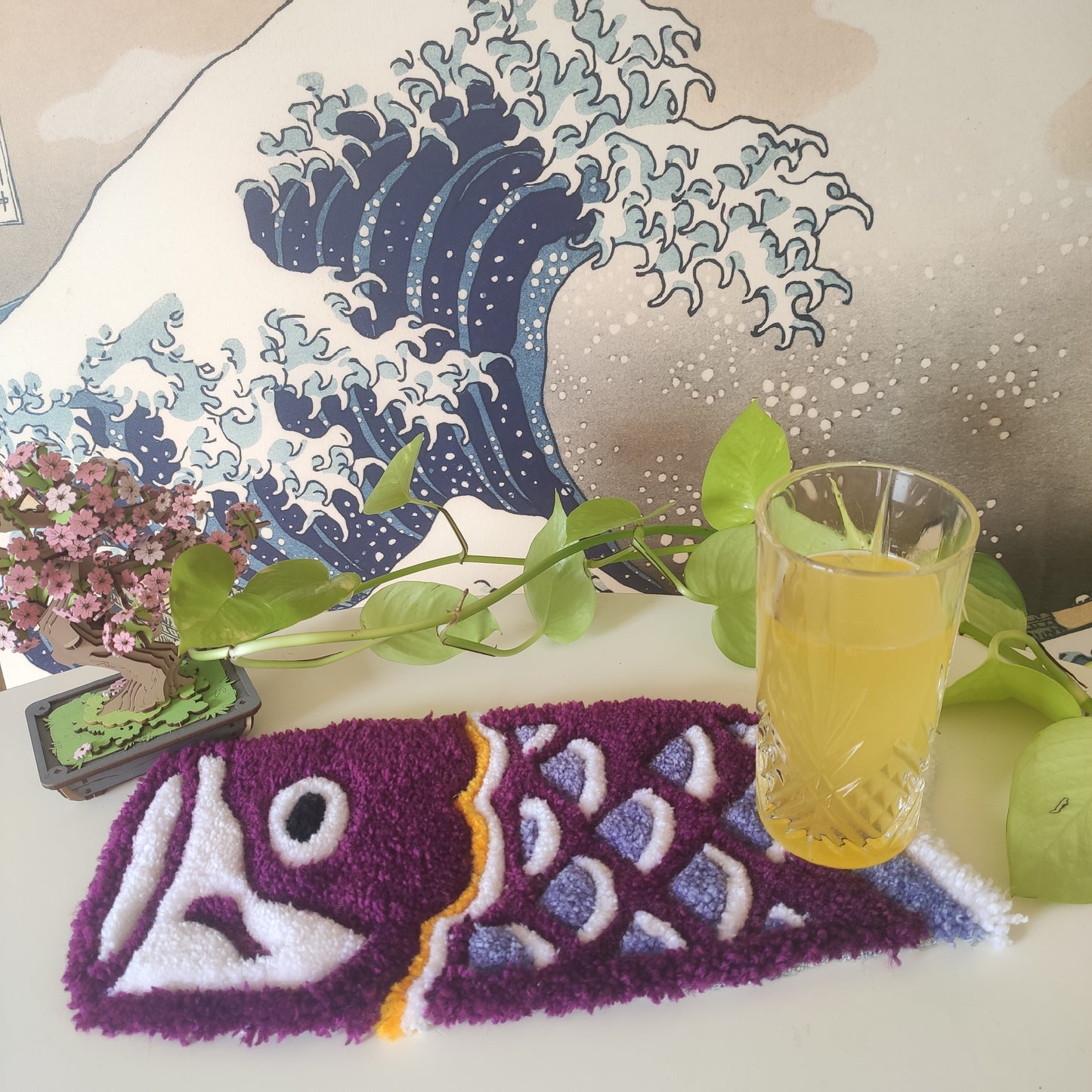 Koi Nobori Violet - Tapis repose poignet